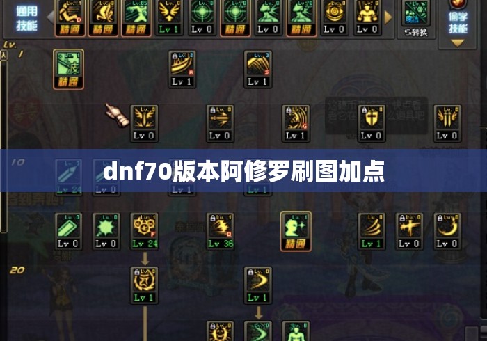 dnf70版本阿修罗刷图加点 dnf70版本阿修罗刷图加点