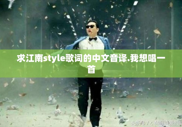求江南style歌词的中文音译.我想唱一首