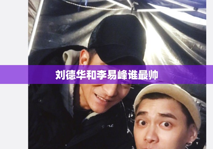 刘德华和李易峰谁最帅