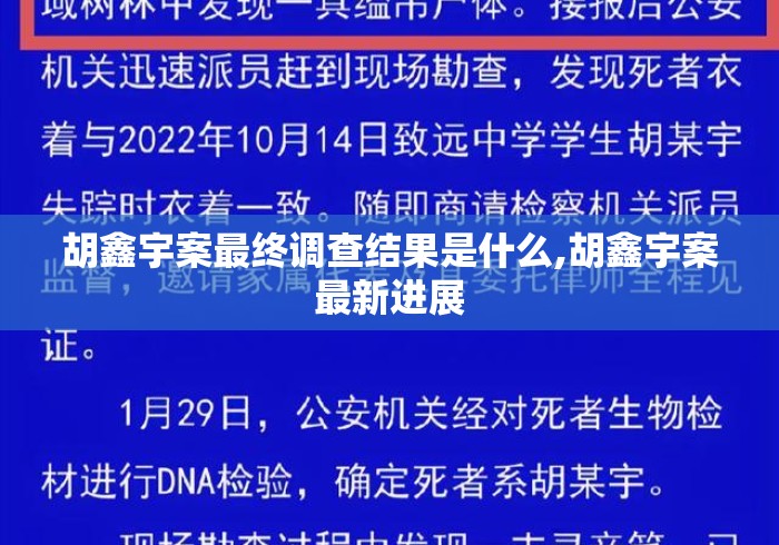 胡鑫宇案最终调查结果是什么,胡鑫宇案最新进展 胡鑫宇案最终调查结果是什么,胡鑫宇案最新进展
