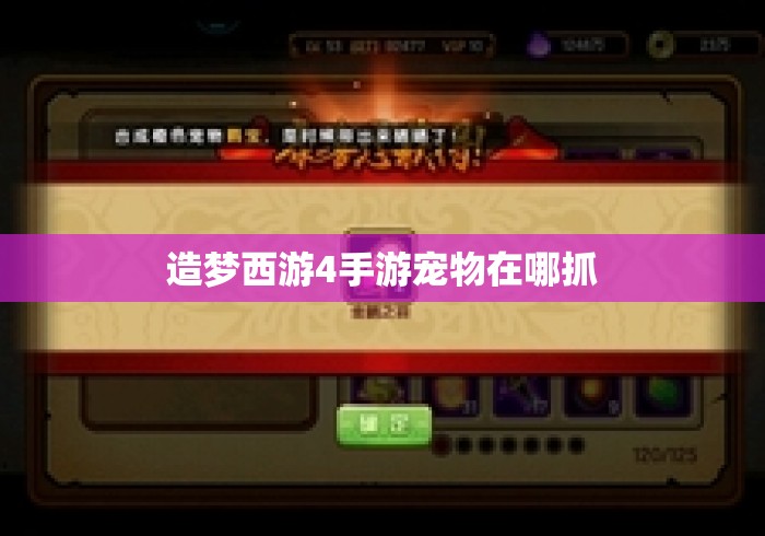 造梦西游4手游宠物在哪抓