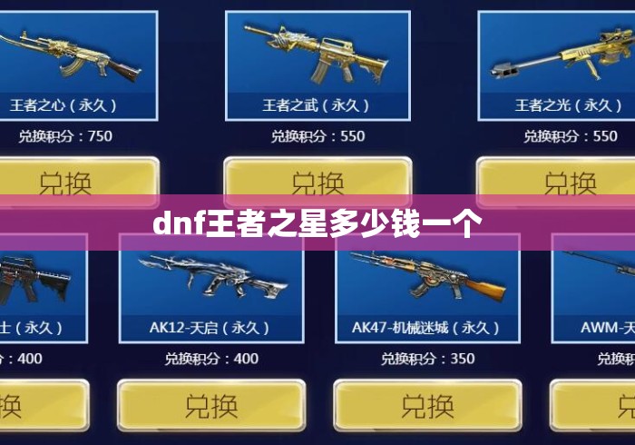 dnf王者之星多少钱一个