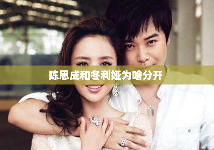 陈思成和冬利娅为啥分开 