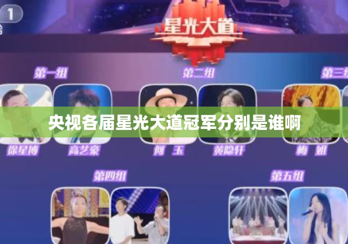 央视各届星光大道冠军分别是谁啊