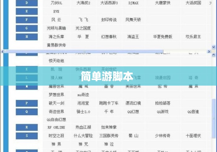 简单游脚本 