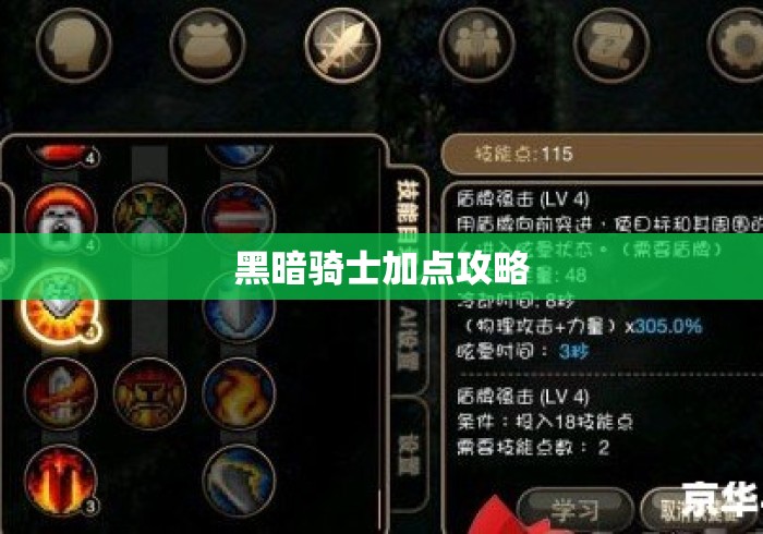 黑暗骑士加点攻略