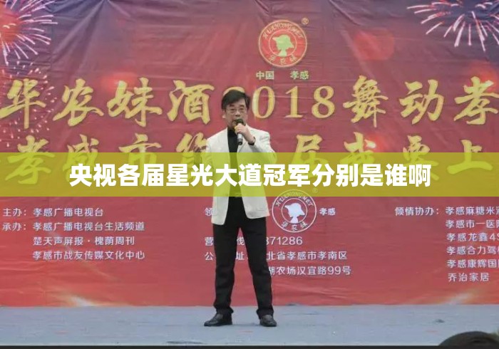 央视各届星光大道冠军分别是谁啊