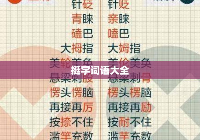 挺字词语大全 挺字词语大全