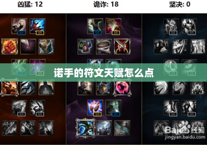 诺手的符文天赋怎么点 诺手的符文天赋怎么点