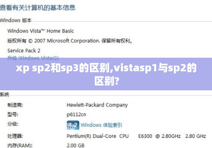 xp sp2和sp3的区别,vistasp1与sp2的区别?