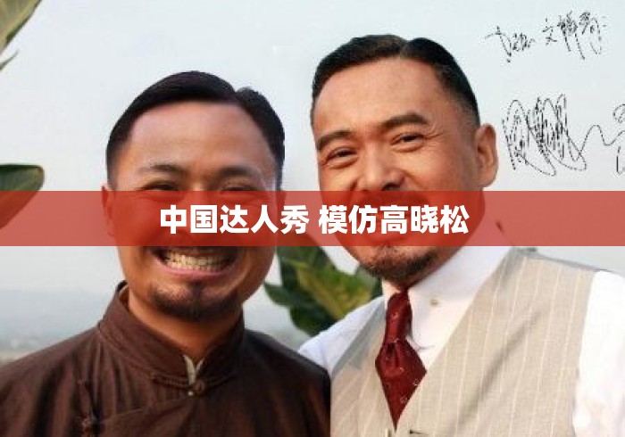 中国达人秀 模仿高晓松 中国达人秀 模仿高晓松