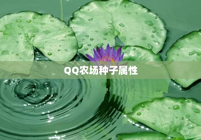 QQ农场种子属性