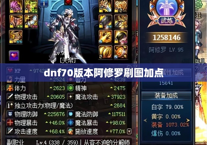 dnf70版本阿修罗刷图加点 dnf70版本阿修罗刷图加点