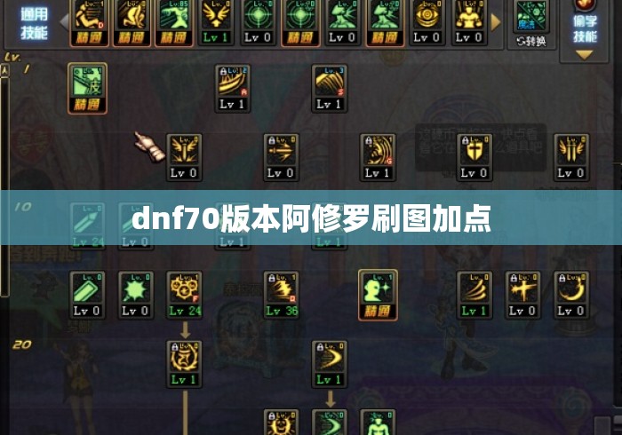 dnf70版本阿修罗刷图加点