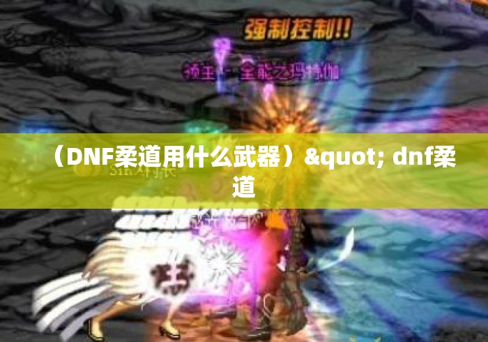 （DNF柔道用什么武器）" dnf柔道