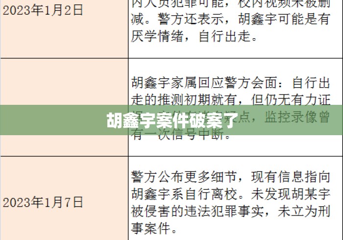 胡鑫宇案件破案了 胡鑫宇案件破案了