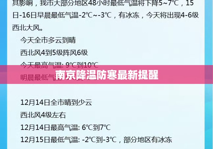 南京降温防寒最新提醒 南京降温防寒最新提醒