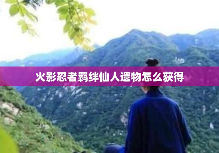 火影忍者羁绊仙人遗物怎么获得