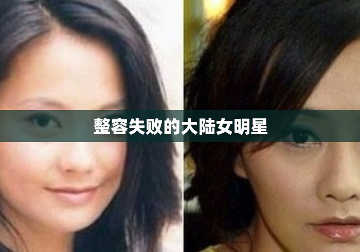 整容失败的大陆女明星 整容失败的大陆女明星