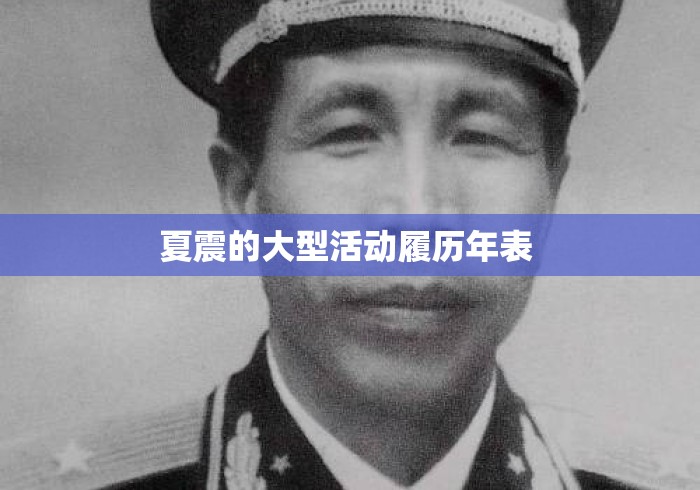 夏震的大型活动履历年表 夏震的大型活动履历年表