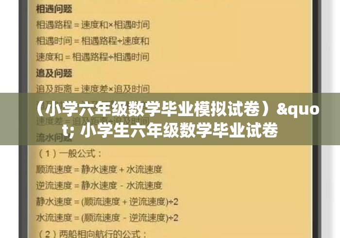 (小学六年级数学毕业模拟试卷)" 小学生六年级数学毕业试卷 (小学六年级数学毕业模拟试卷)" 小学生六年级数学毕业试卷