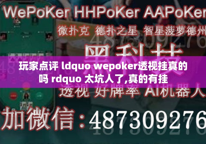 玩家点评 ldquo wepoker透视挂真的吗 rdquo 太坑人了,真的有挂 玩家点评 ldquo wepoker透视挂真的吗 rdquo 太坑人了,真的有挂