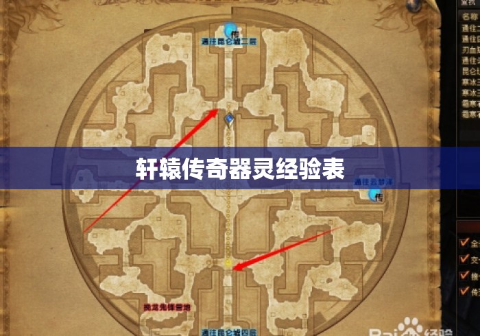 轩辕传奇器灵经验表