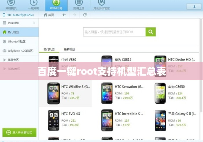 百度一键root支持机型汇总表