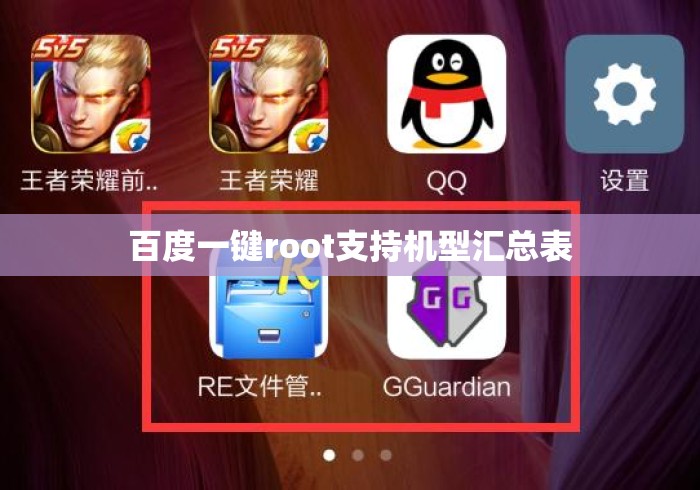 百度一键root支持机型汇总表