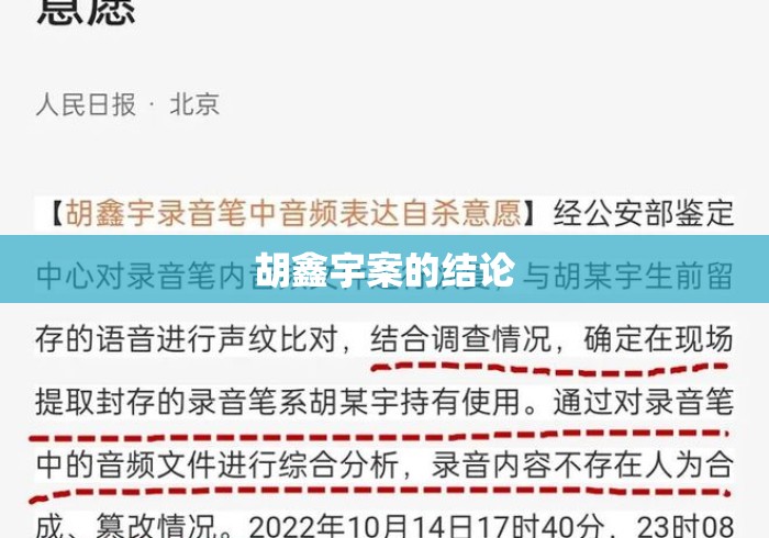 胡鑫宇案的结论 胡鑫宇案的结论