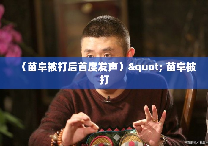 (苗阜被打后首度发声)" 苗阜被打 (苗阜被打后首度发声)" 苗阜被打