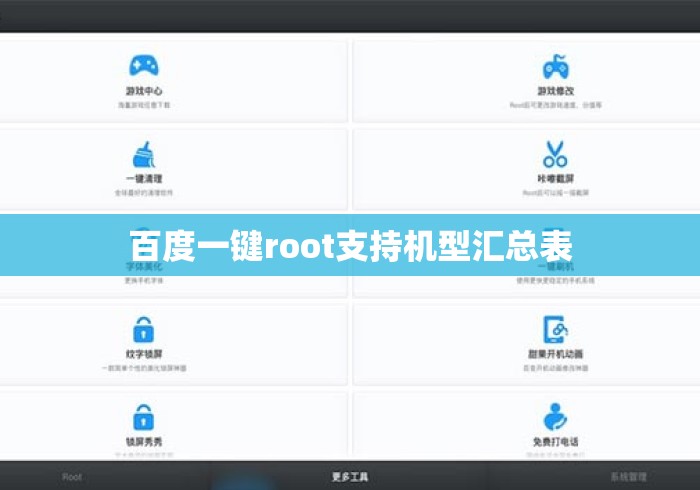 百度一键root支持机型汇总表