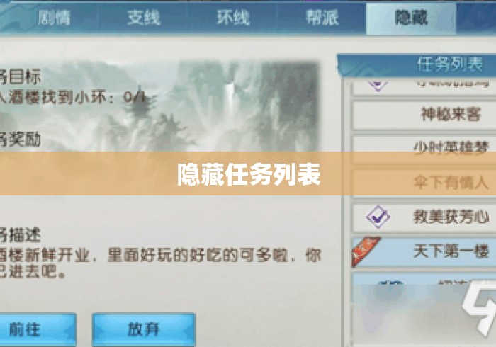 隐藏任务列表 隐藏任务列表