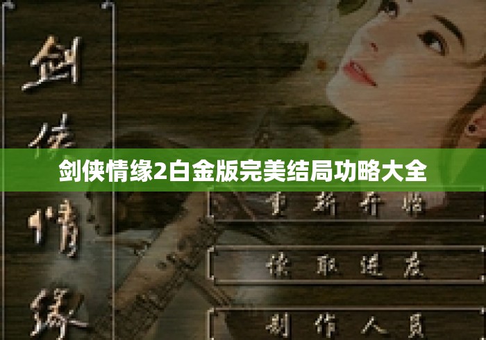 剑侠情缘2白金版完美结局功略大全