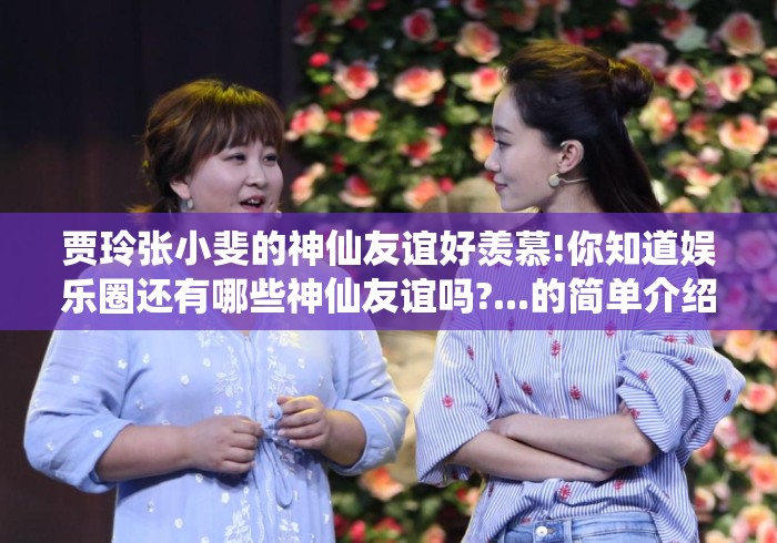 贾玲张小斐的神仙友谊好羡慕!你知道娱乐圈还有哪些神仙友谊吗?...的简单介绍