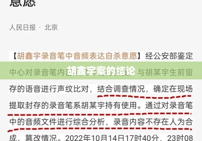 胡鑫宇案的结论 胡鑫宇案的结论